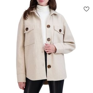 Ookie & Lala Heathered Button Front Shacket New With Tags